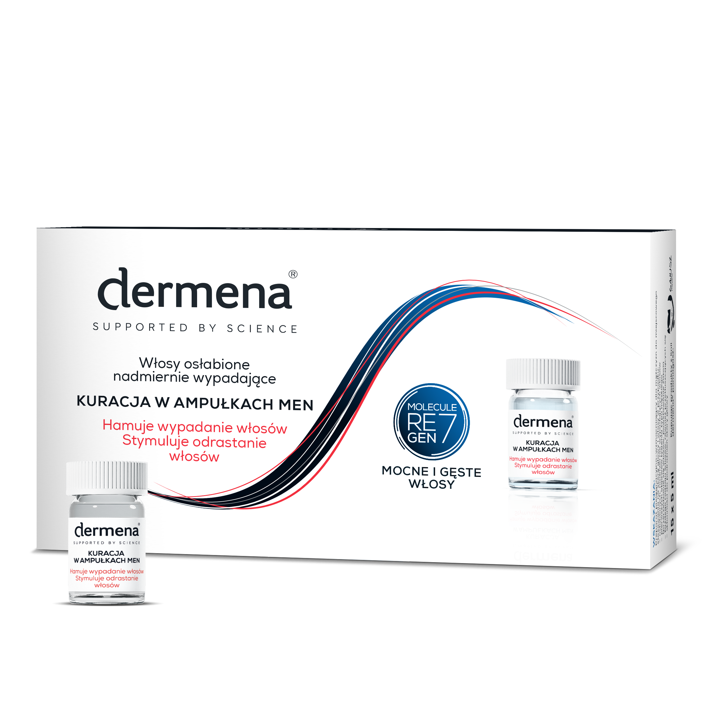 PHARMENA - Dermena Men, Behandlung in Ampullen, die den Haarausfall stoppt, 15 x 5 ml