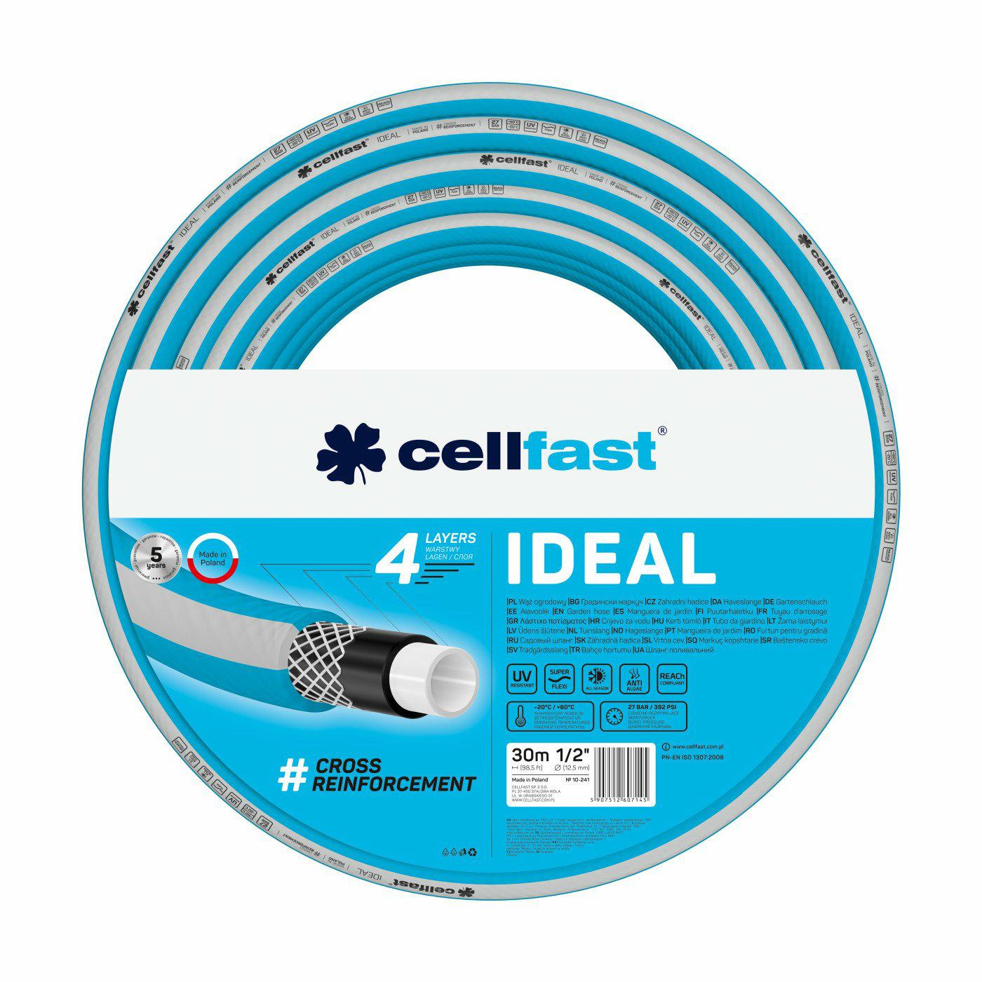 CELLFAST-GARTENSCHLAUCH IDEALE GRÖSSE: 3/4 Zoll LÄNGE: 30m