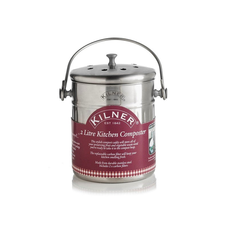 KILNER Komposteimer für Küchenabfälle Edelstahl