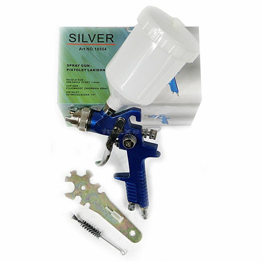 SPRITZPISTOLE MIT OBERBEHÄLTER SILBER 1,4 mm H-827