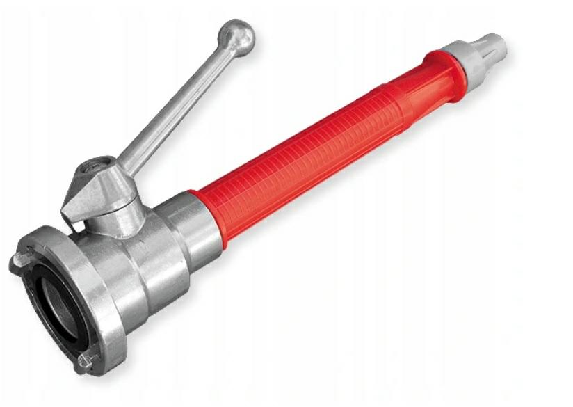 FEUERWEHRSCHLAUCHDÜSE MIT 1"-VENTIL SILBER