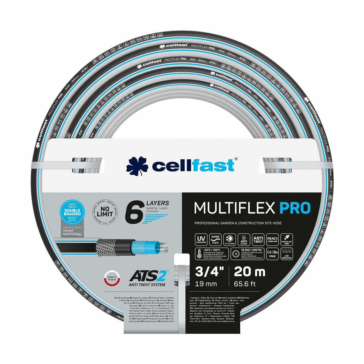 CELLFAST MULTIFLEX PRO ATS2 GARTENSCHLAUCH 1" 30m