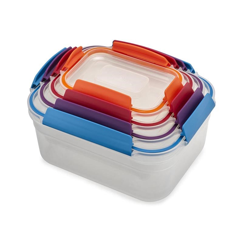 JOSEPH JOSEPH 4-teiliges Aufbewahrungsbehälter Set Nest Lock Bunt