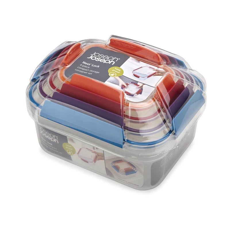 JOSEPH JOSEPH 4-teiliges Aufbewahrungsbehälter Set Nest Lock Bunt