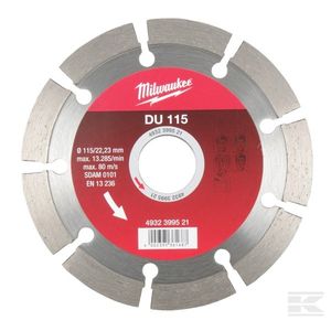 MILWAUKEE SEGMENTIERTE DIAMANTSCHEIBE DU 125 x 22,2 mm