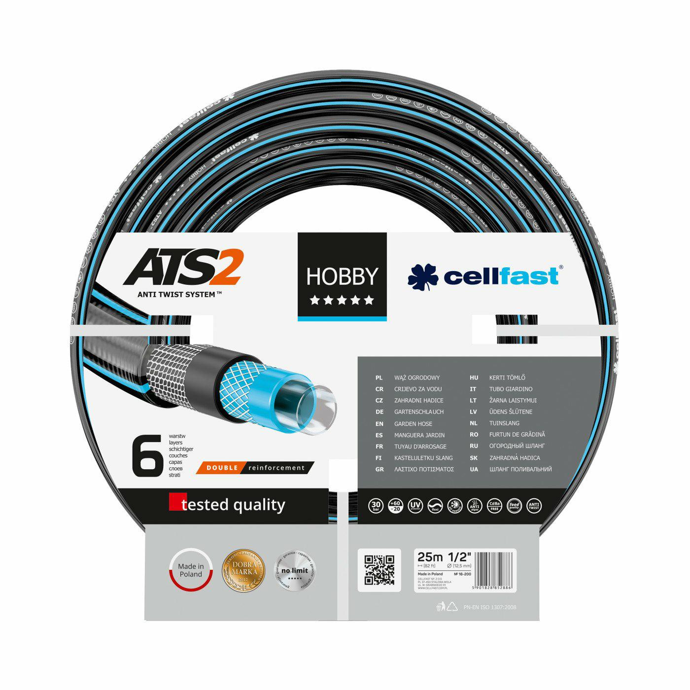 CELLFAST HOBBY ATS2 GARTENSCHLAUCHGRÖSSE: 3/4" LÄNGE: 20 m
