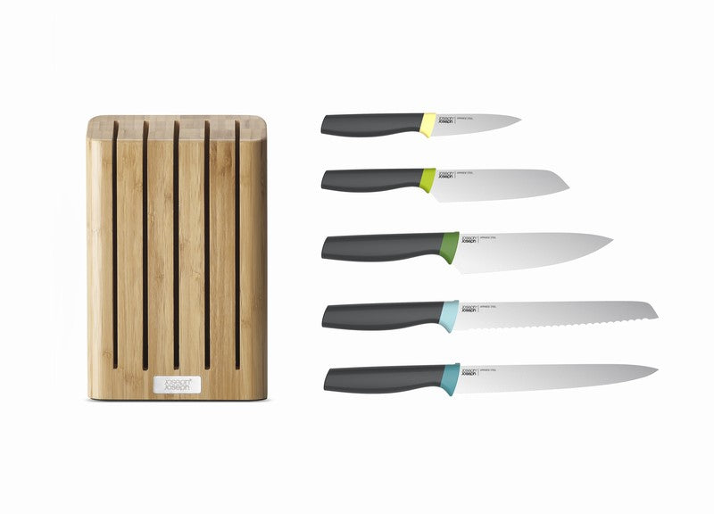 JOSEPH JOSEPH 5 Messer mit Bambusblock Elevate