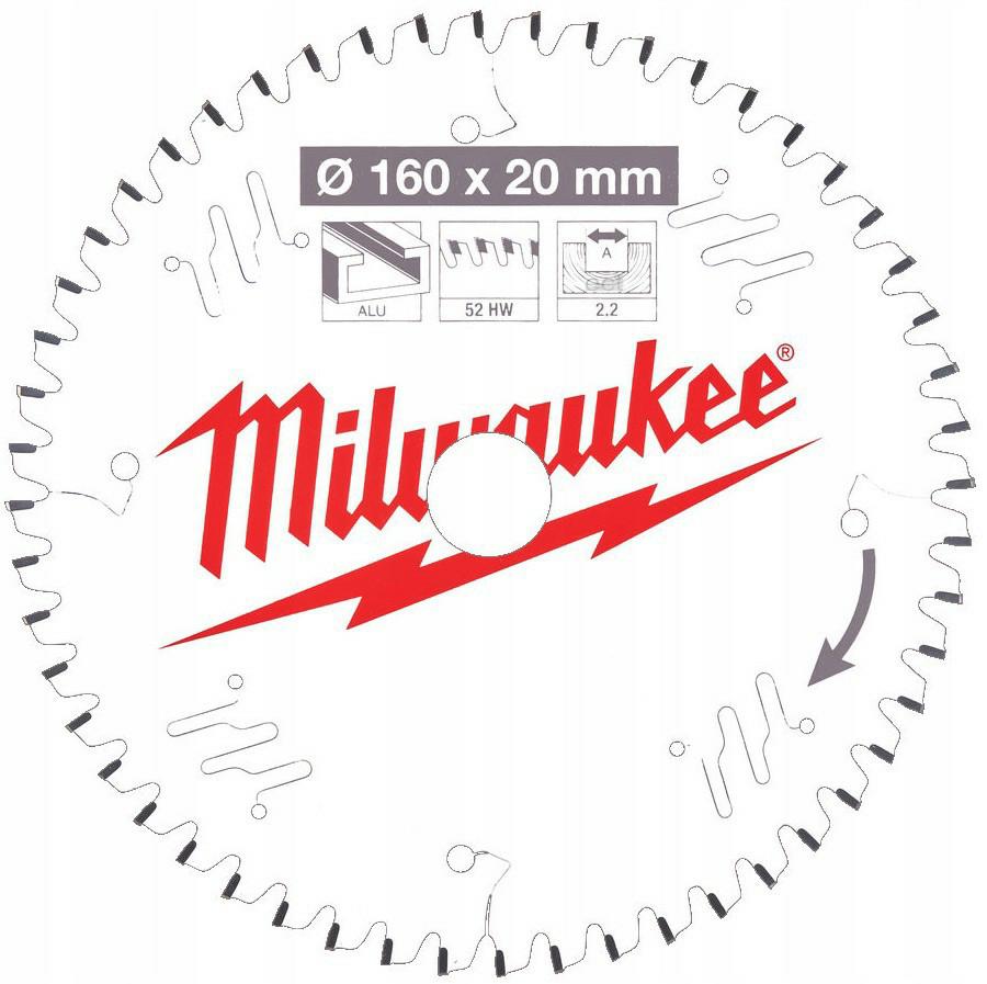 MILWAUKEE KREISSÄGE 160x20x2,2x52z TF ALUMINIUM