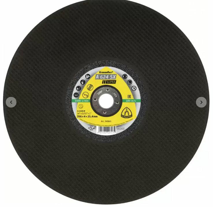 KLINGSPOR METALL-SCHNEIDSCHEIBEN 400 mm x 4,0 mm x 25,4 mm A624SX
