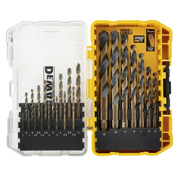DEWALT METALLBOHRER BOHRER HSS-G SET 23-tlg. SCHWARZ &amp; GOLD