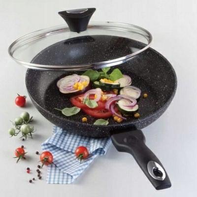 TIROSS Marmorbratpfanne mit Deckel 28 cm TS-1256P