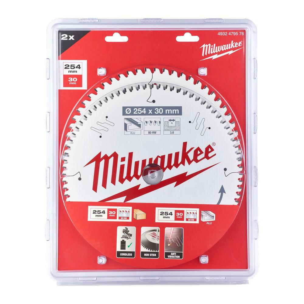 MILWAUKEE TWIN PACK DISC SET 216mm x 30mm 48z+60z /2St.