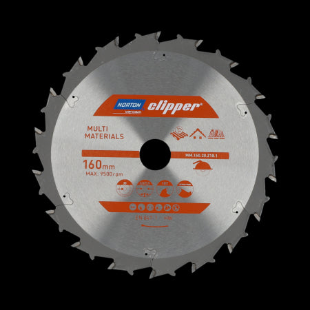 NORTON KREISSÄGE 160 mm x 20 mm x 16 Z, Abbruch mehrerer Materialien (3,0/2,0)