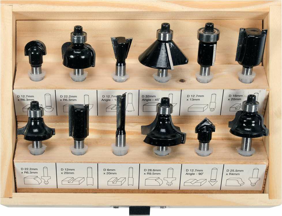 VOREL-HOLZSCHNEIDER-SET 12-tlg. SCHAFT 6mm 22552
