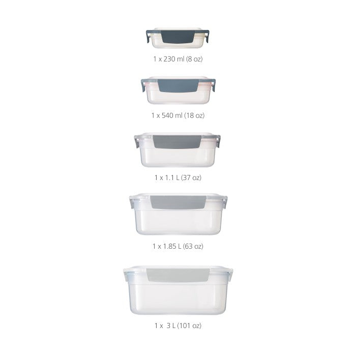 JOSEPH JOSEPH 5-teiliges Aufbewahrungsbehälter Set Nest Lock Sky