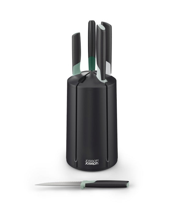 JOSEPH JOSEPH 5-teiliges Messerset mit Drehständer Elevate Sage