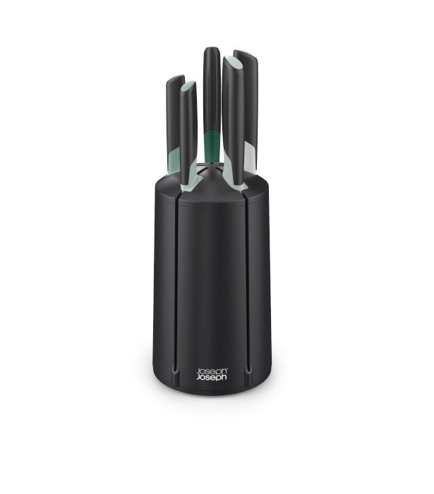 JOSEPH JOSEPH 5-teiliges Messerset mit Drehständer Elevate Sage