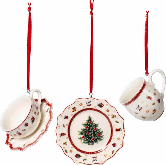 VILLEROY & BOCH Porzellangeschirr Baumschmuck Toy's Delight 3 tlg.