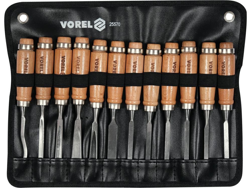 VOREL-HOLZMEISSEL-Set. 12 Stk.