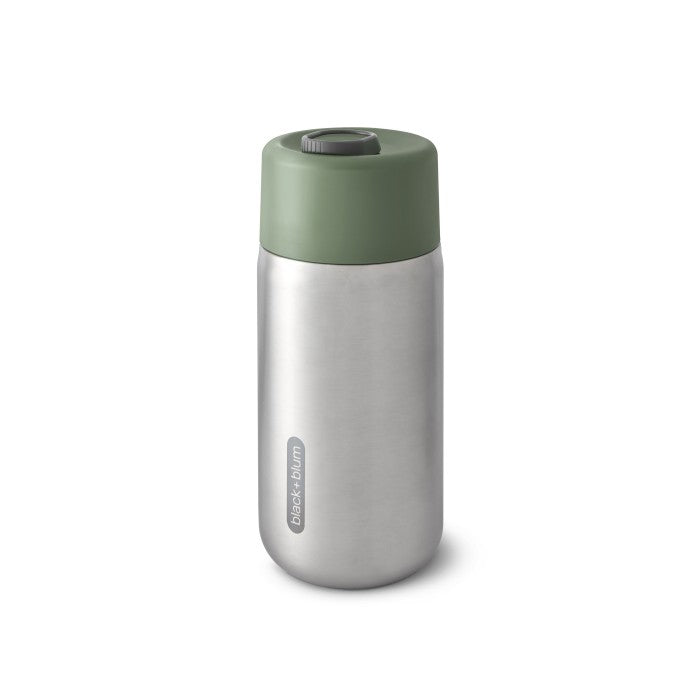 BLACK+BLUM Thermosflasche aus Edelstahl Olivgrün