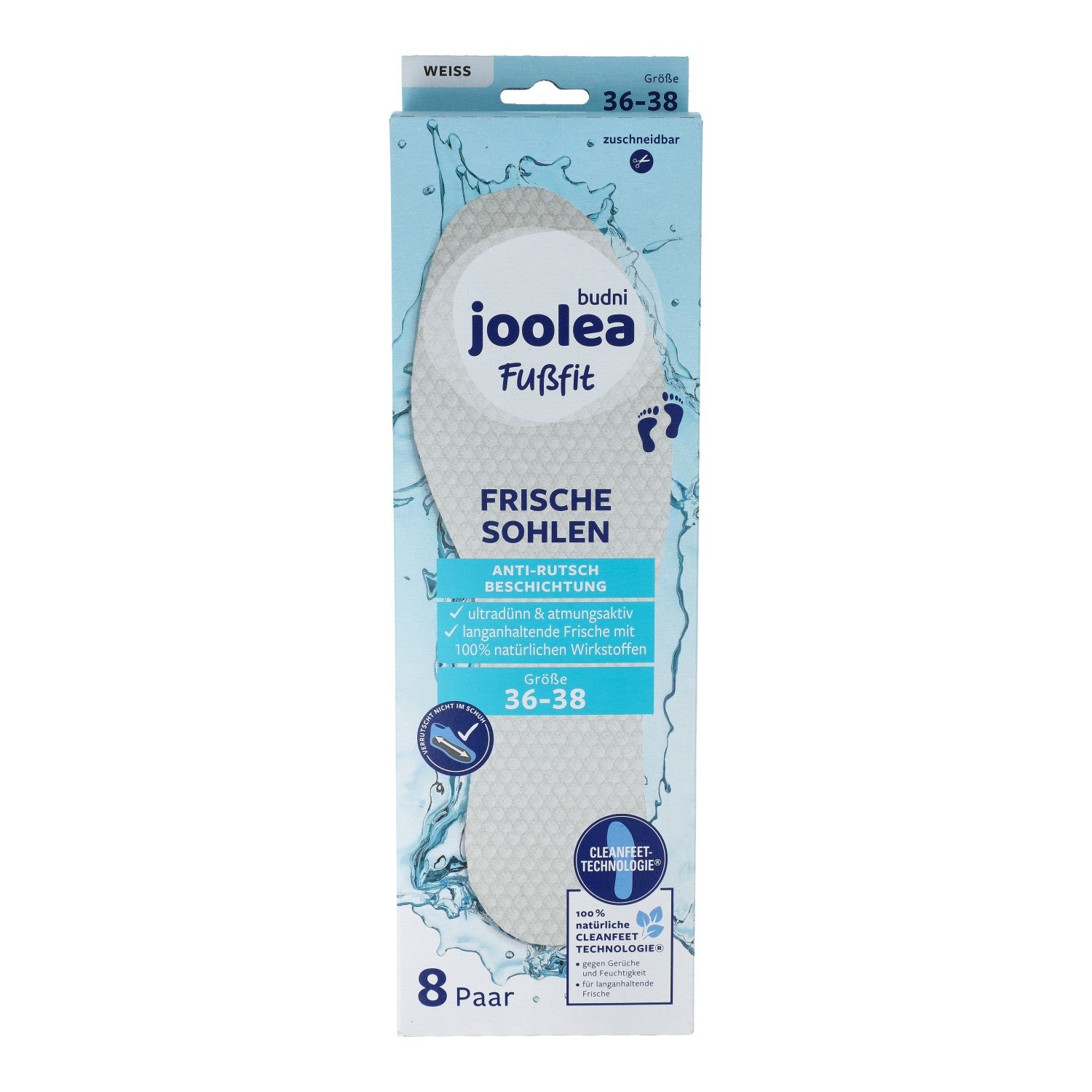 JOOLEA - Joolea, Schuheinlagen 36-38, weiß, 1 Paar