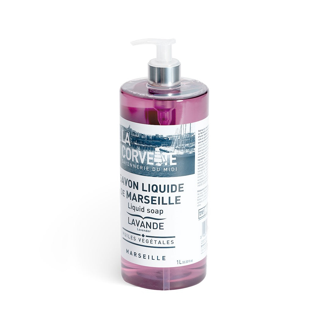 FLÜSSIGE MRSILLE-KÖRPERSEIFE, LAVENDEL 1 L - LA CORVETTE