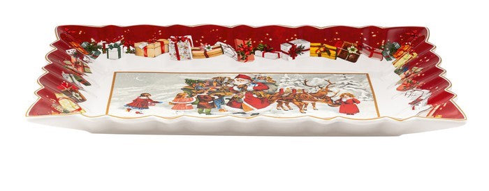 VILLEROY & BOCH Sandwichteller Weihnachtsmann mit Kindern Toy's Fantasy