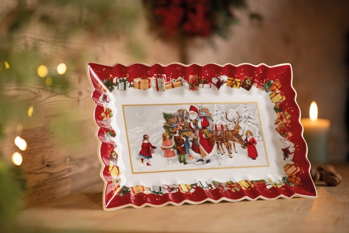 VILLEROY & BOCH Sandwichteller Weihnachtsmann mit Kindern Toy's Fantasy