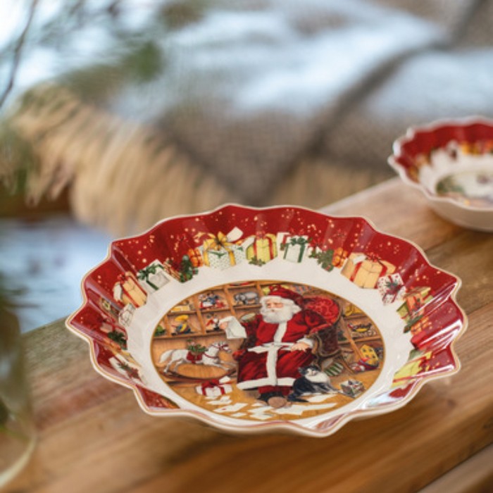 VILLEROY & BOCH Große Schüssel Weihnachtsmann mit Briefen Toy's Fantasy