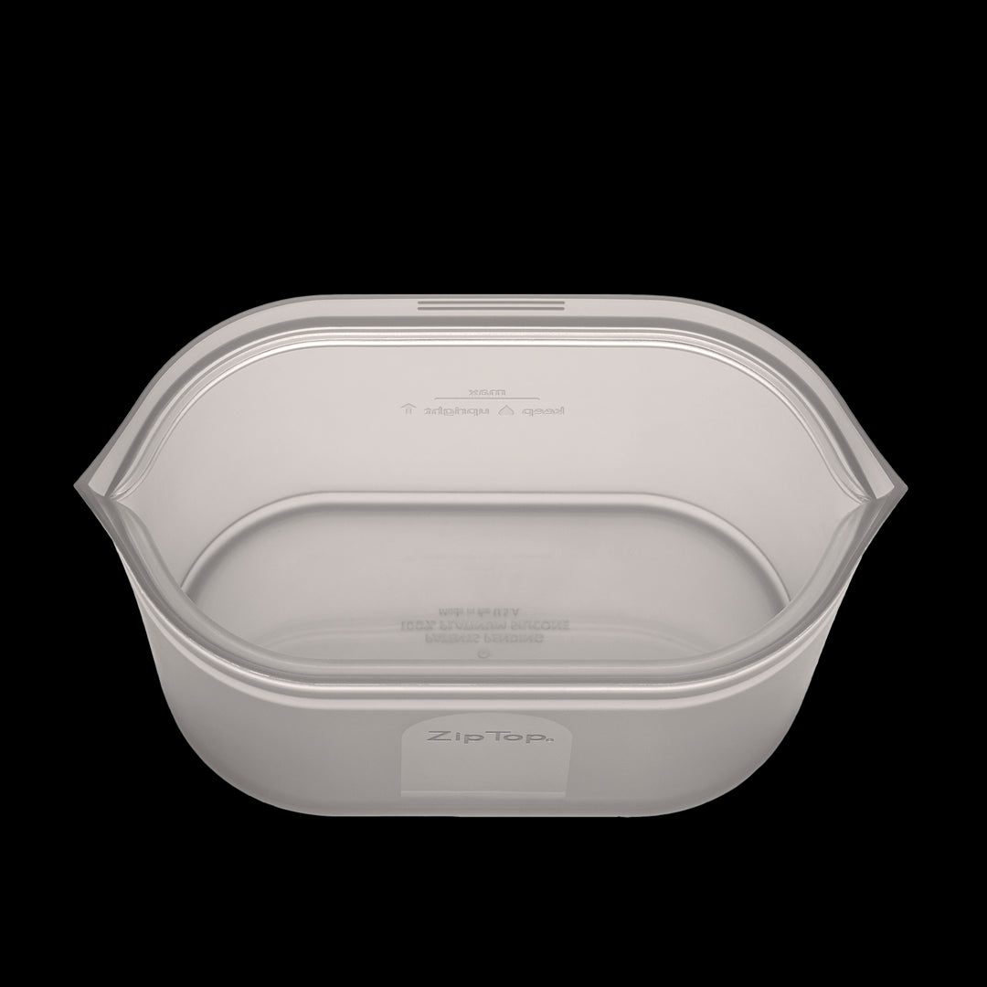 ZIP TOP Ovaler Snack-Behälter DISHES L Grau