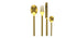 MEPRA STILE BY PININFARINA Besteck Set Stile Gift Oro Ice 4 tlg