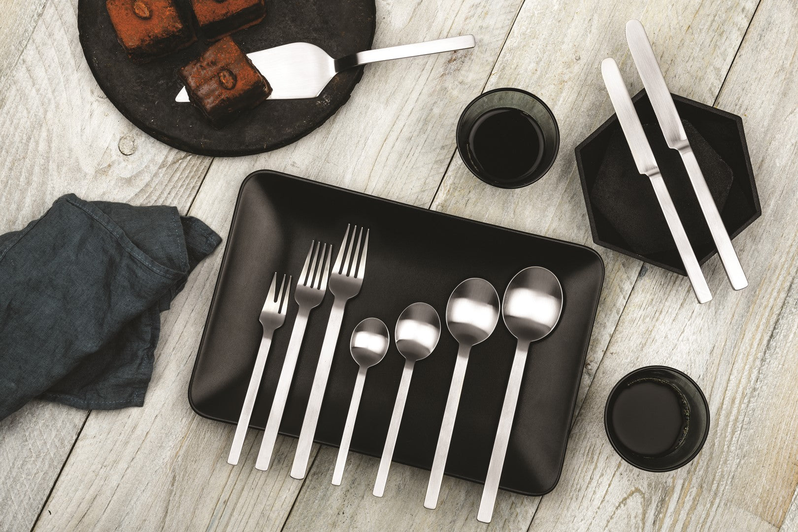 MEPRA STILE BY PININFARINA Kaffeelöffel Set Stile Gift Oro Nero 6 Stk.