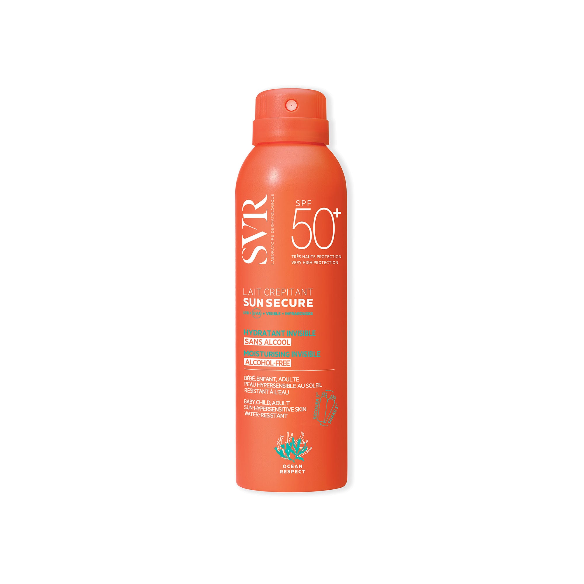 SVR - SVR Sun Secure Lait Crépitant Sizzling Lotion SPF 50+, 200 ml