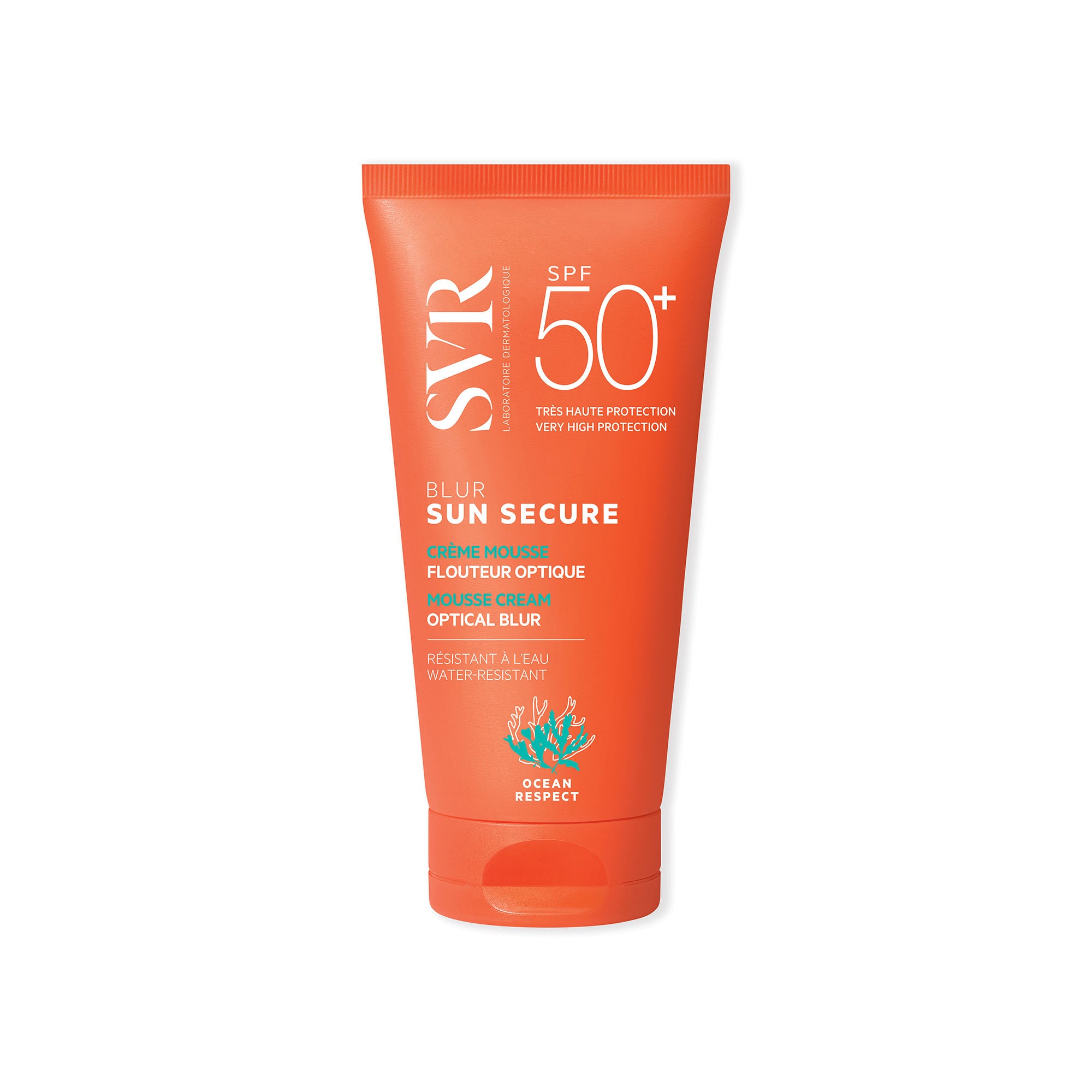 SVR - SVR Sun Secure Blur SPF 50+, Schutzcreme, die die Farbe optisch vereinheitlicht, 50 ml