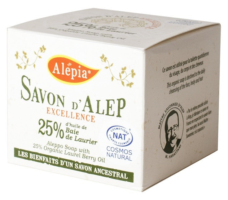 ALEPPO SEIFENSTÜCK OLIVE UND LORBEER ECO 190 g - ALEPIA