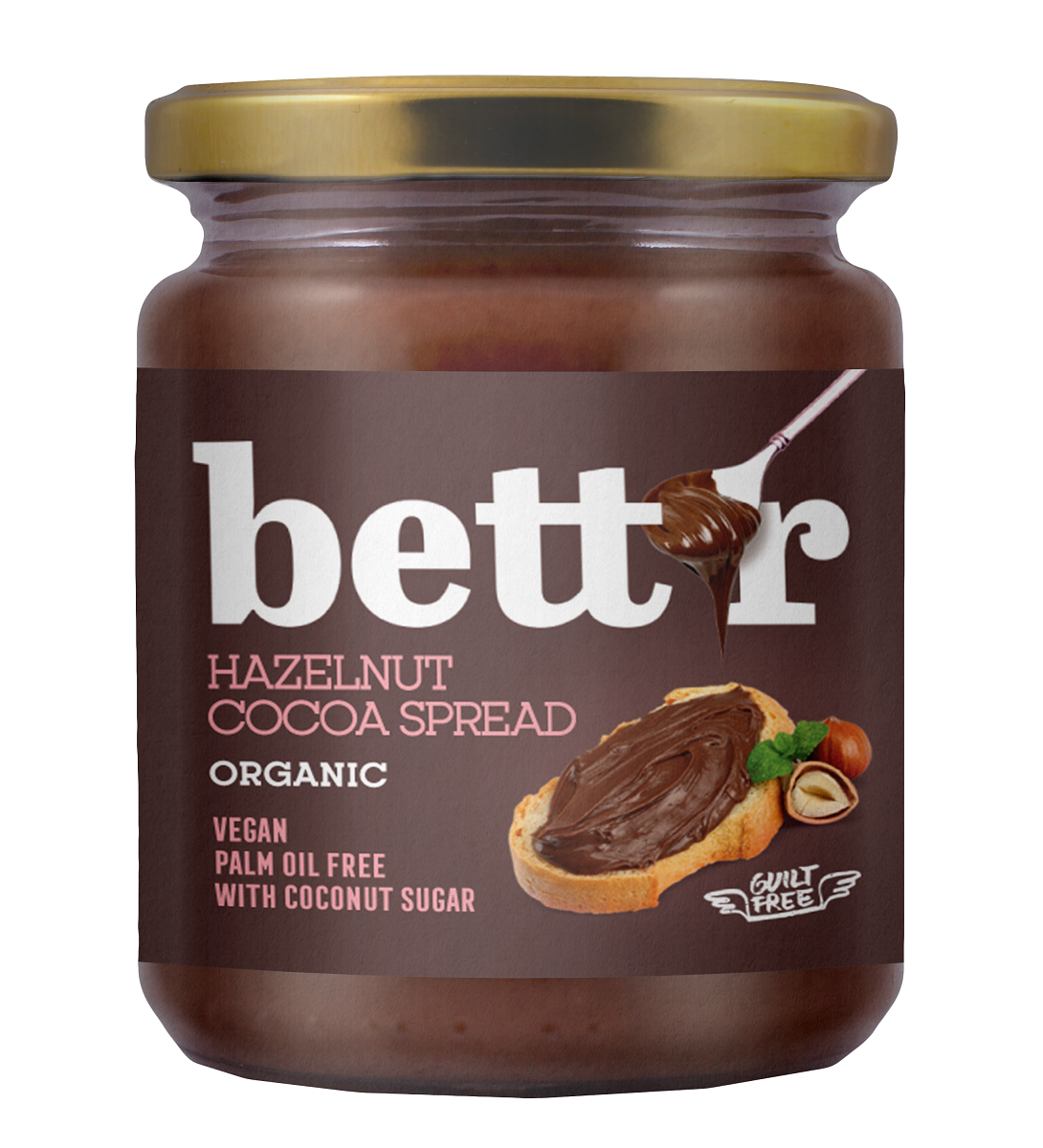 HASELNUSS- UND BIO-KAKAOCREME 250 g - BETT'R