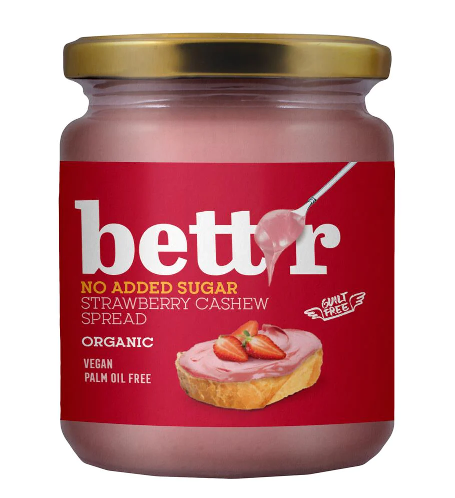 ERDBEER-CASHEW-CREME OHNE ZUCKERZUSATZ BIO 250 g - BETT'R