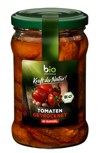 TOMATEN GETROCKNET IN RAPSÖL GLUTENFREI BIO 270 g (150 g) - BIO ZENTRALE