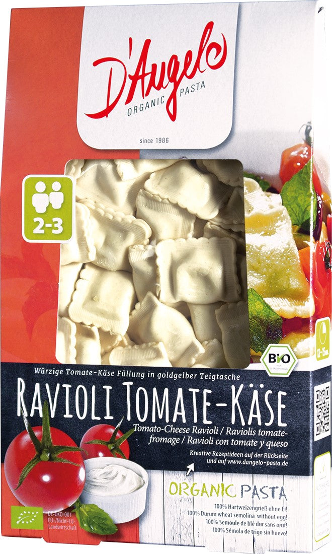 RAVIOLI MIT TOMATEN UND BIO-RICOTTA-KÄSE 250 g - D`ANGELO