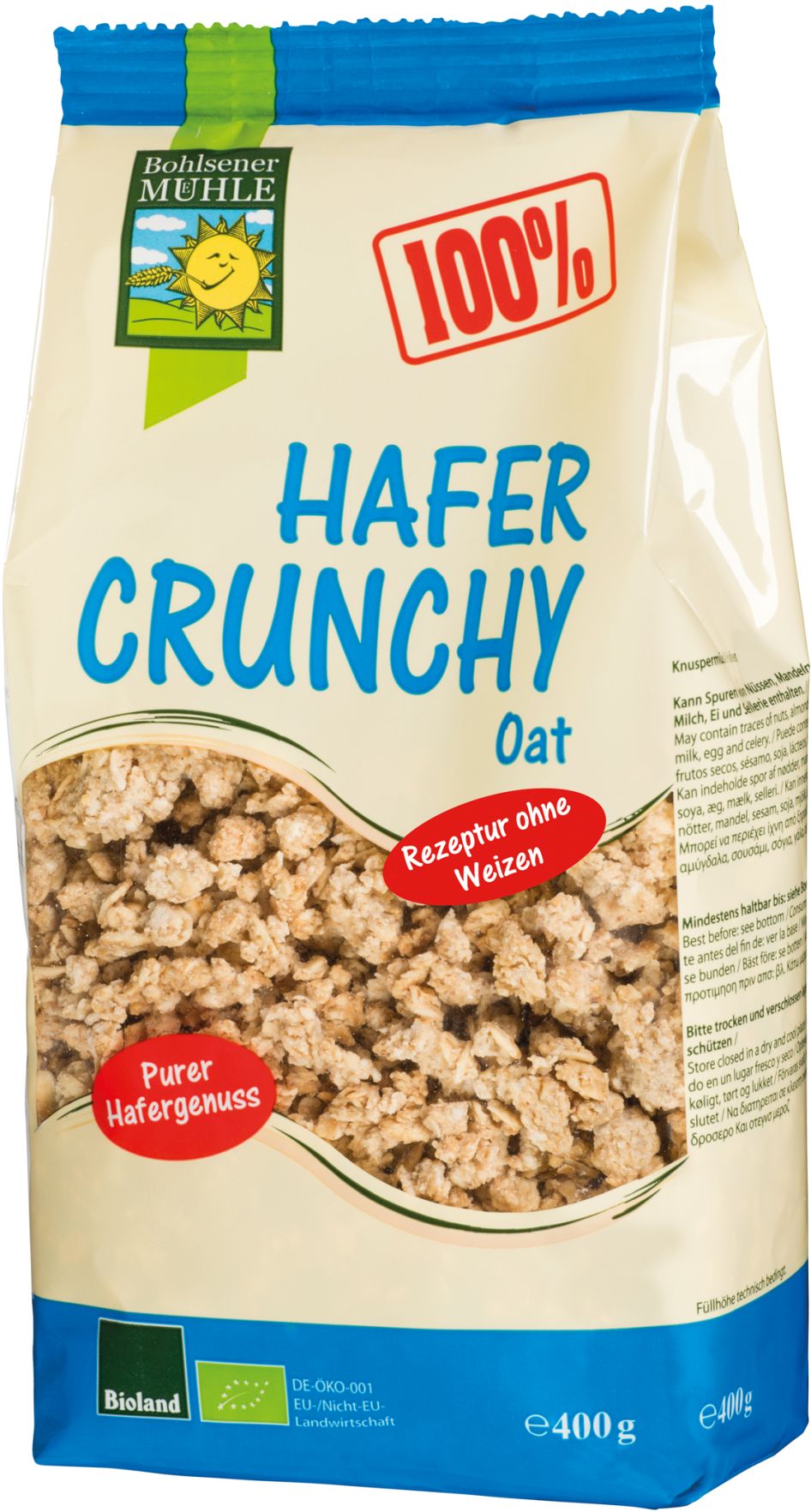 BIO-HAFER-CRUNCHES 400 g - BOHLSENER MÜHLE
