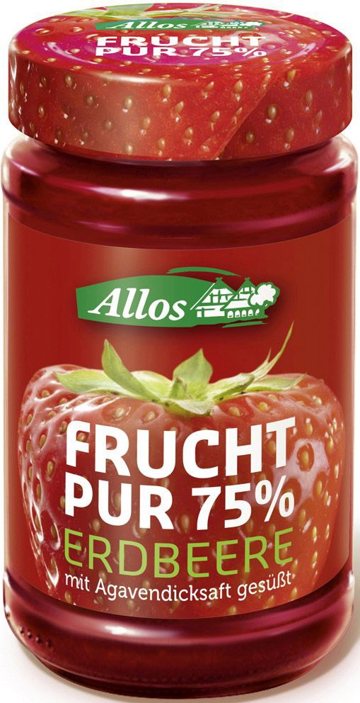 ERDBEERMUSSE (75% FRUCHT) BIO 250 g - ALLOS