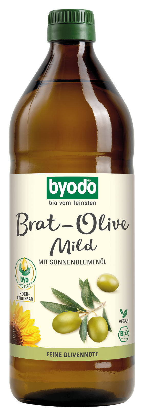 OLIVENÖL MIT SONNENBLUMENÖL ZUM BRATEN UND KOCHEN BIO 750 ml - BYODO