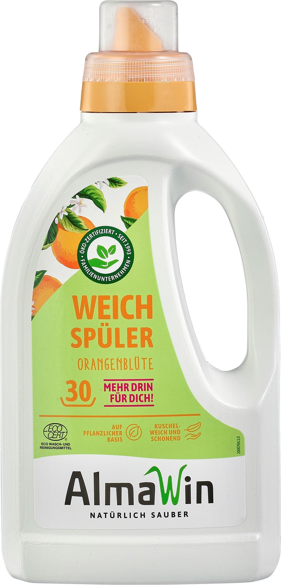 WEICHSPÜLER ORANGE (KONZENTRAT) ECO 750 ml (30 WASCHWÄSCHE) - ALMAWIN