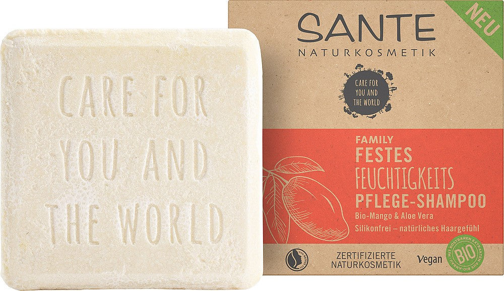 HAARSHAMPOO BAR FEUCHTIGKEITSSPENDEND MANGO UND ALOE ECO 60 g - SANTE