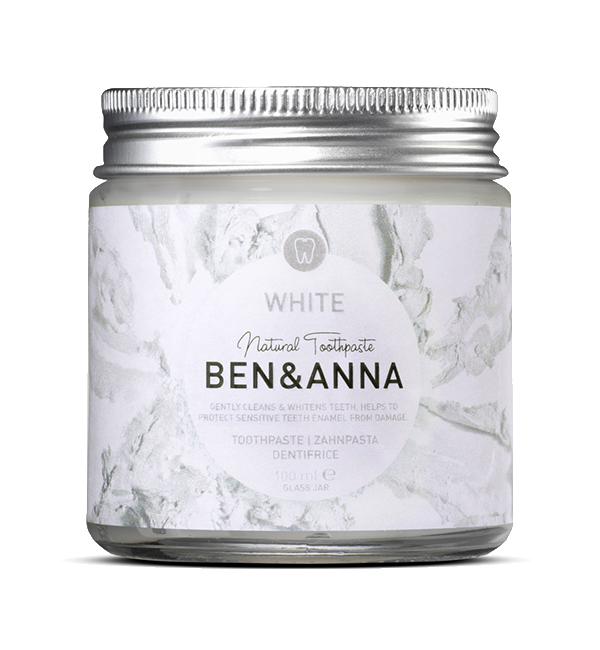 AUFhellende ZAHNPASTA OHNE FLUORID ECO 100 ml (GLAS) - BEN & ANNA