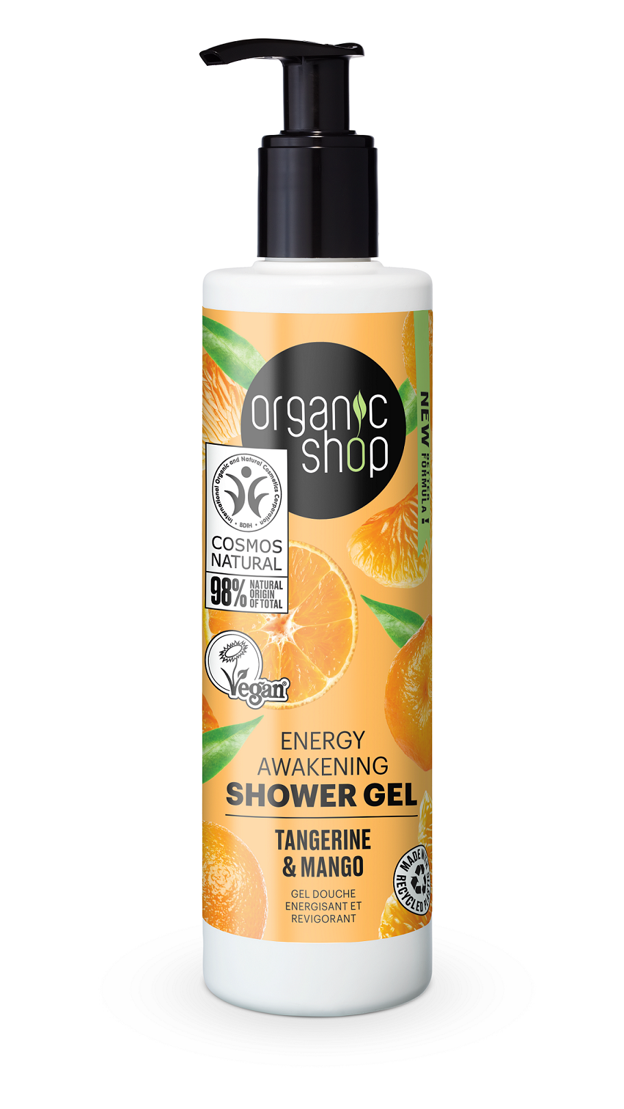 STIMULIERENDES DUSCHGEL TANGERINE UND MANGO ECO 280 ml - BIO-SHOP