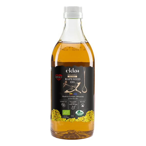 RAFFINIERTES KALTGEPRESSTES RAPSÖL BIO 1 L - EKKO