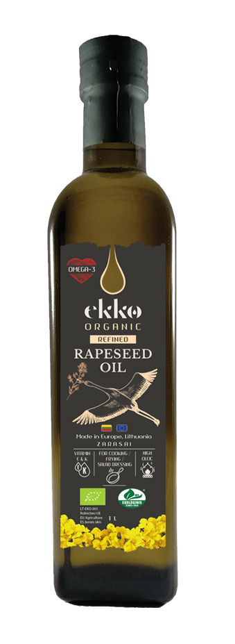 KALTGEPRESSTES RAPSÖL ZUM KOCHEN UND BRATEN BIO 500 ml - EKKO