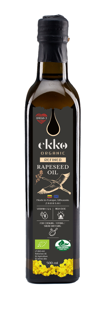 KALTGEPRESSTES RAPSÖL ZUM KOCHEN UND BRATEN BIO 1 L - EKKO