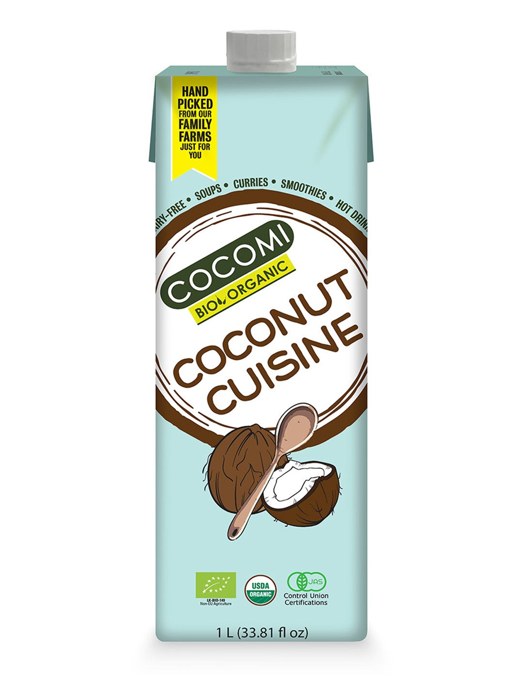 KOKOSNUSSMILCH - KOKOSNUSSGETRÄNK (17% FET) BIO 1 L - COCOMI
